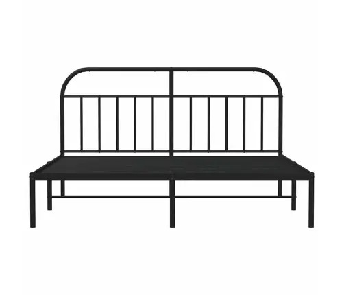 Metalinis Lovos Rėmas Su Galvūgaliu, Juodos Spalvos, 183X213Cm
