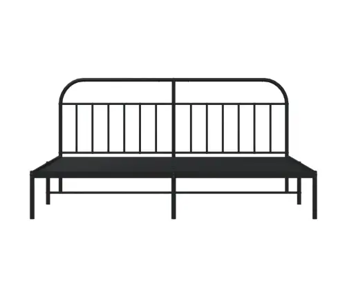 Metallist Voodiraam Peatsiga, Must, 200X200 Cm