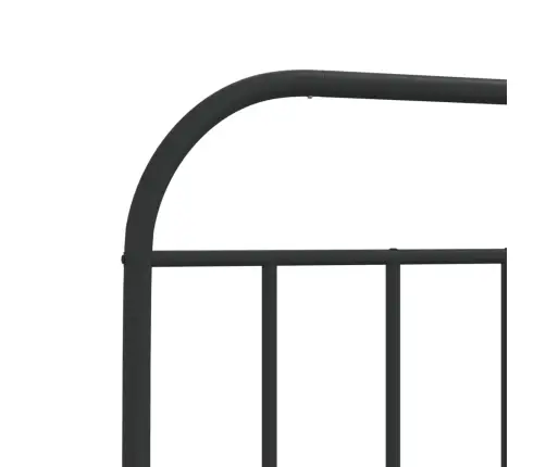 Gultas Rāmis Ar Galvgali Un Kājgali, Melns Metāls, 80X200 Cm Vidaxl