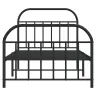 Gultas Rāmis Ar Galvgali Un Kājgali, Melns Metāls, 100X190 Cm Vidaxl