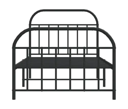 Lovos Rėmas Su Galvūgaliu/Kojūgaliu, Juodas, 107X203cm Metalas