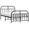 Lovos Rėmas Su Galvūgaliu/Kojūgaliu, Juodas, 120X190cm Metalas