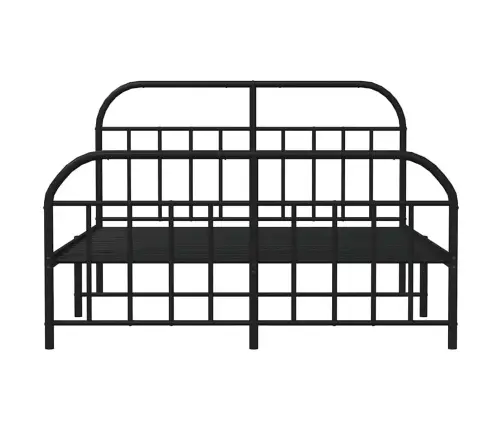 Lovos Rėmas Su Galvūgaliu/Kojūgaliu, Juodas, 135X190cm Metalas