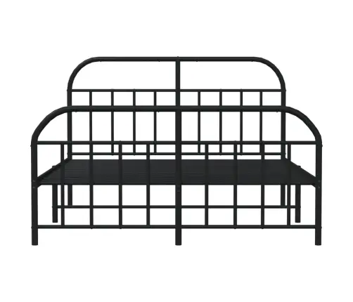 Lovos Rėmas Su Galvūgaliu/Kojūgaliu, Juodas, 140X190cm Metalas