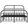Lovos Rėmas Su Galvūgaliu/Kojūgaliu, Juodas, 140X190cm Metalas