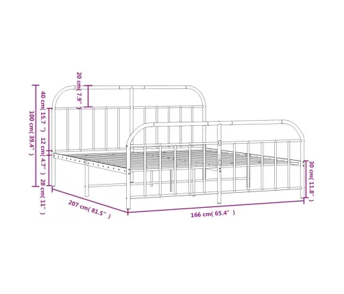 Lovos Rėmas Be Čiužinio, Juodas, 160X200cm Metalas