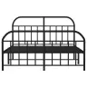 Gultas Rāmis Ar Galvgali Un Kājgali, Melns Metāls, 183X213 Cm Vidaxl
