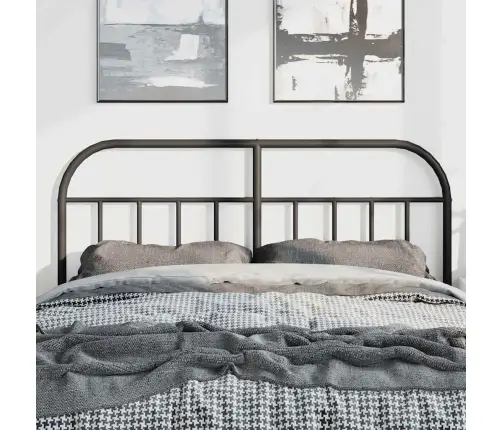 Gultas Galvgalis, Metāls, Melns, 150 Cm Vidaxl Gultas Galvgalis, Metāls, Melns, 150 Cm Vidaxl