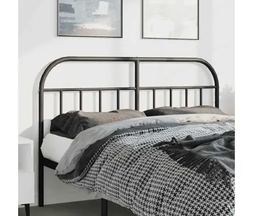 Gultas Galvgalis, Metāls, Melns, 150 Cm Vidaxl Gultas Galvgalis, Metāls, Melns, 150 Cm Vidaxl