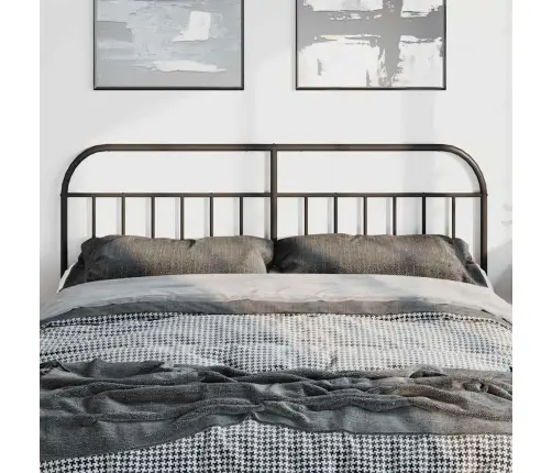 Gultas Galvgalis, Metāls, Melns, 180 Cm Vidaxl