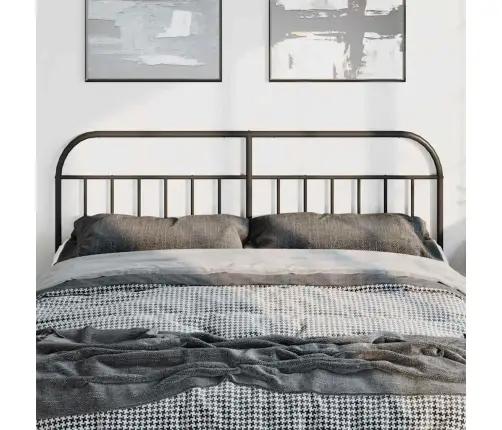 Gultas Galvgalis, Metāls, Melns, 193 Cm Vidaxl