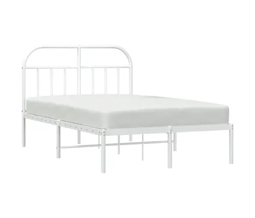 Metalinis Lovos Rėmas Su Galvūgaliu, Baltos Spalvos, 120X200Cm