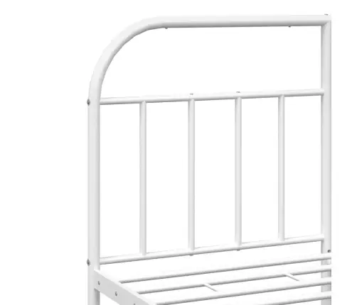 Metalinis Lovos Rėmas Su Galvūgaliu, Baltos Spalvos, 140X190Cm