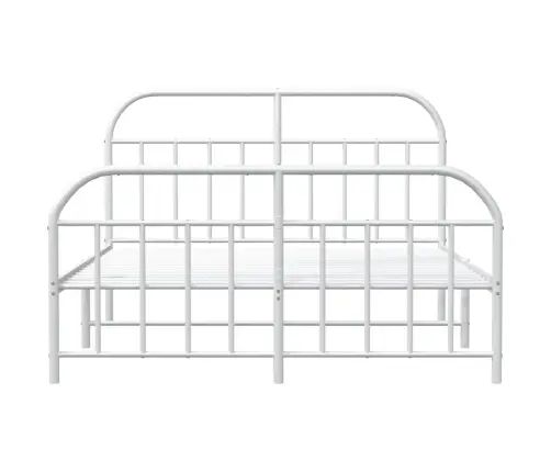 Lovos Rėmas Su Galvūgaliu/Kojūgaliu, Baltas, 140X190cm Metalas