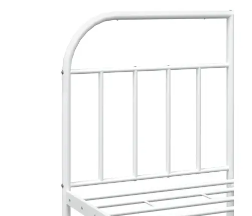 Gultas Rāmis Ar Galvgali Un Kājgali, Balts Metāls, 180X200 Cm Vidaxl