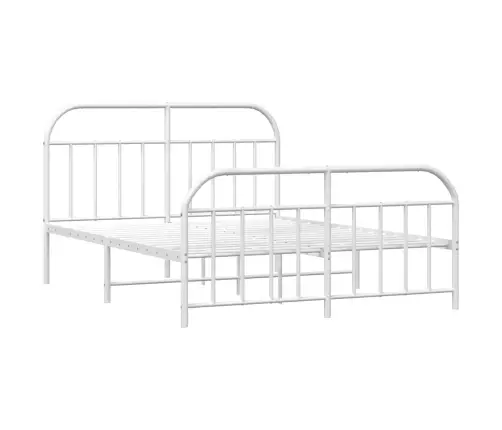 Lovos Rėmas Su Galvūgaliu/Kojūgaliu, Baltas, 183X213cm Metalas