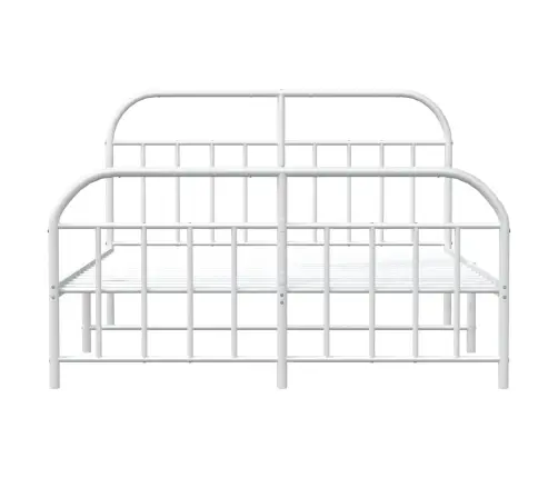 Lovos Rėmas Su Galvūgaliu/Kojūgaliu, Baltas, 183X213cm Metalas