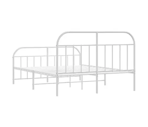 Lovos Rėmas Su Galvūgaliu/Kojūgaliu, Baltas, 183X213cm Metalas
