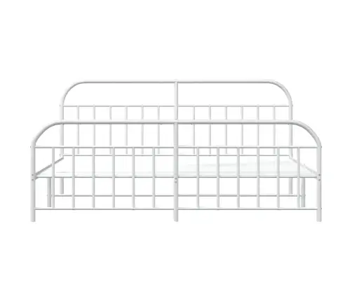 Lovos Rėmas Su Galvūgaliu/Kojūgaliu, Baltas, 193X203cm Metalas