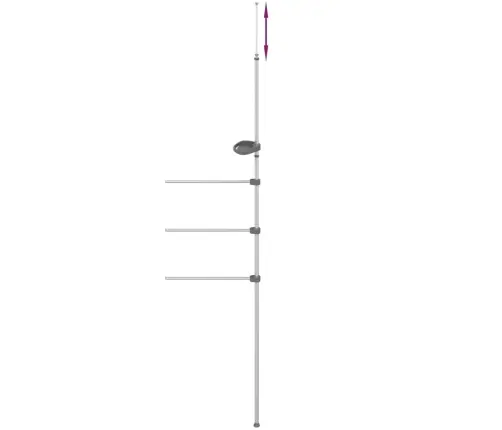 Käterätikuivati, 47 X 280 cm Alumiinium