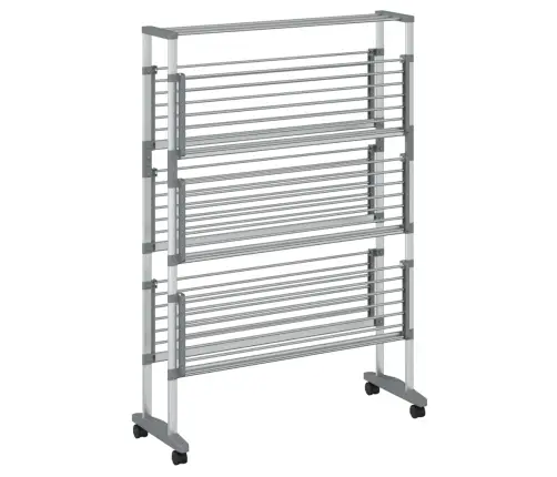 Veļas Žāvētājs Ar Riteņiem, 89X64X129 Cm, Alumīnijs Vidaxl