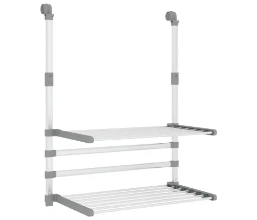 Pesukuivatusrest Rõdule, 54 X 25 X 42 cm Alumiinium