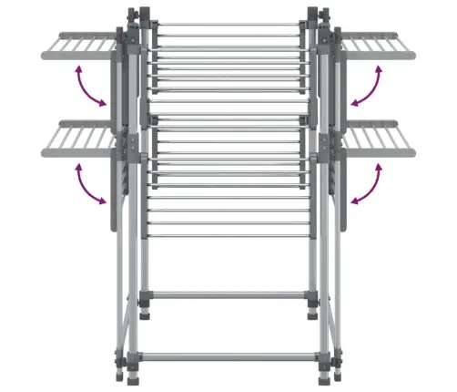Pesukuivatusrest, 107 X 107 X 120 cm Alumiinium