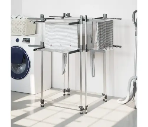 Pesukuivatusrest, 107 X 107 X 120 cm Alumiinium