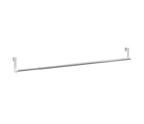 Aizkaru Stangas, 2 Gab., Balta, Sudrabaina, 60-105Cm, Alumīnijs Vidaxl
