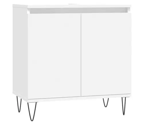 3-Osaline Vannitoakappide Komplekt, Valge, Tehispuit