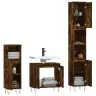 3-Osaline Vannitoakappide Komplekt, Suitsutatud Tamm, Tehispuit