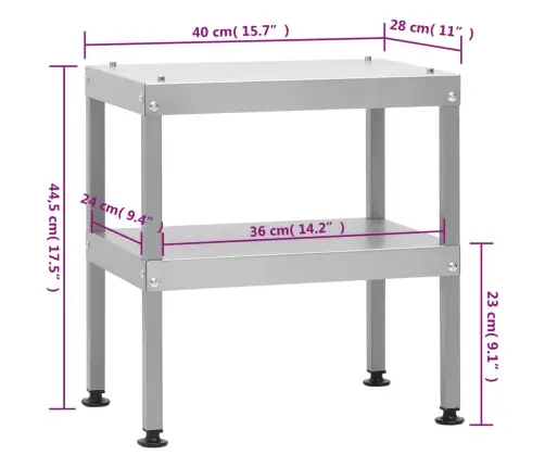 Stalas Krosniai-Rūkyklai, 40X28X44,5cm Galvanizuotas Plienas