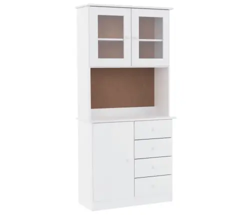 Kumode Alta, Balta, 77X35X165 Cm, Priedes Masīvkoks Vidaxl