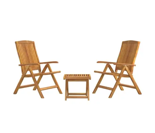 3-Daļīgs Dārza Atpūtas Mēbeļu Komplekts, Masīvs Tīkkoks  Vidaxl