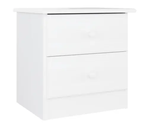 Naktsskapītis Alta, Balta, 41X35X41 Cm, Priedes Masīvkoks Vidaxl