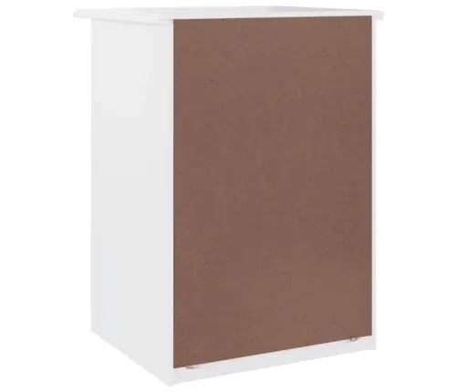 Naktsskapītis Alta, Balta, 41X35X55,5 Cm, Priedes Masīvkoks Vidaxl