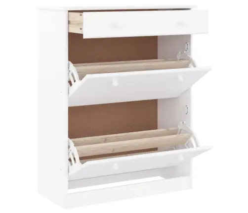 Apavu Skapītis Alta, Balts, 77X35X96 Cm, Priedes Masīvkoks Vidaxl