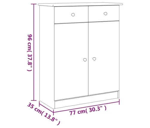 Öökapp "Alta", 77X35X96 cm Männipuit