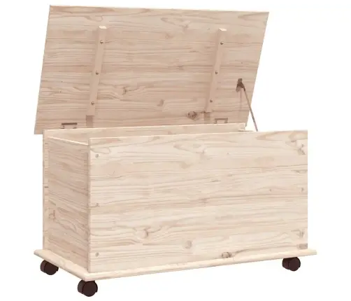 Lāde Ar Riteņiem Alta, 73X39,5X43 Cm, Masīvkoka Priede Vidaxl