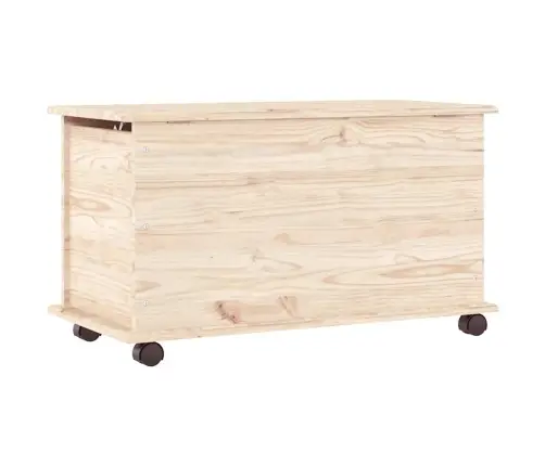 Lāde Ar Riteņiem Alta, 73X39,5X43 Cm, Masīvkoka Priede Vidaxl