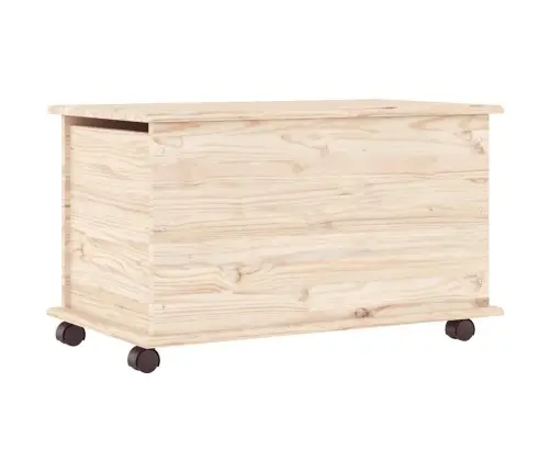 Lāde Ar Riteņiem Alta, 73X39,5X43 Cm, Masīvkoka Priede Vidaxl