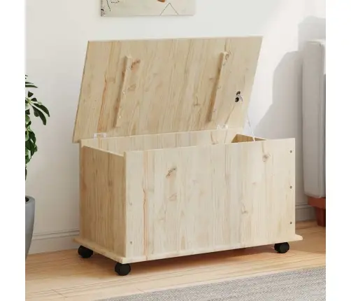 Lāde Ar Riteņiem Alta, 73X39,5X43 Cm, Masīvkoka Priede Vidaxl