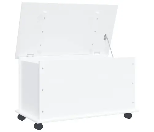 Lāde Ar Riteņiem Alta, Balta, 73X39,5X43 Cm, Priedes Masīvkoks Vidaxl
