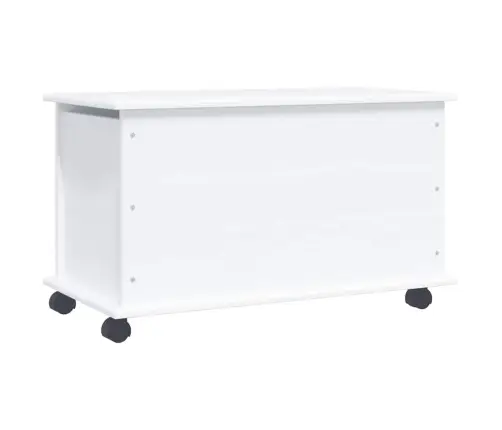 Lāde Ar Riteņiem Alta, Balta, 73X39,5X43 Cm, Priedes Masīvkoks Vidaxl