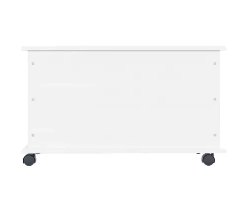 Lāde Ar Riteņiem Alta, Balta, 73X39,5X43 Cm, Priedes Masīvkoks Vidaxl