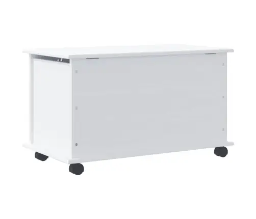 Lāde Ar Riteņiem Alta, Balta, 73X39,5X43 Cm, Priedes Masīvkoks Vidaxl