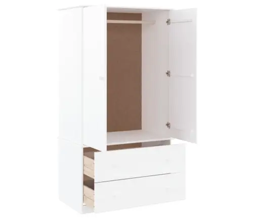 Skapis Alta, Balts, 90X55X170 Cm, Priedes Masīvkoks Vidaxl