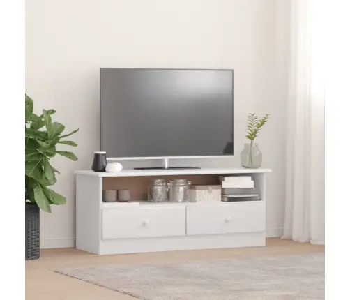 Tv Skapītis Ar Atvilktnēm Alta, 100X35X41 Cm, Priedes Masīvkoks Vidaxl