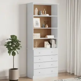 Grāmatu Plaukts Ar Atvilktnēm Alta, 77X35X186,5 Cm, Priede Vidaxl
