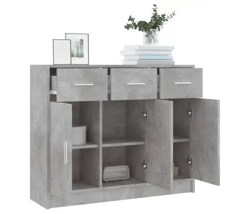 Šoninė Spintelė, Betono Pilka, 91X28X75cm Apdirbta Mediena